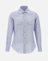 Camicia in cotone e lino K75CAMK02 TES0K19208 ELEVENTY 
