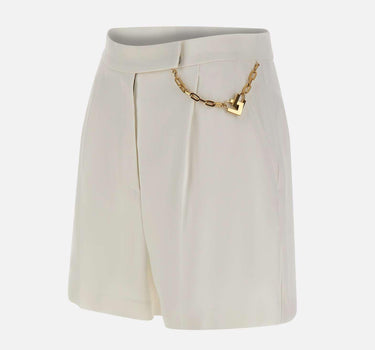 Shorts in gabardina con logo gioiello SH00561E2 360 ELISABETTA FRANCHI 