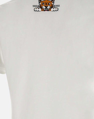 T-shirt "Happy tiger" in cotone FF55TS5334SG 02 KENZO PARIS 