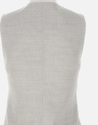 Gilet in lana e lino K85GILK03 TES0K02913 ELEVENTY 