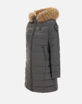 Piumino lungo con pelliccia "Kristin" 25WBLDK03103 006047978GG BLAUER 