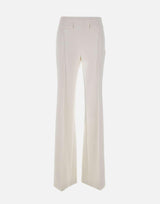 Pantaloni in doppio crêpe stretch con logo ricamato PA17161E2 360 ELISABETTA FRANCHI 