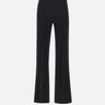Pantaloni a palazzo in crêpe con bande in raso PA08251E2 110 ELISABETTA FRANCHI 