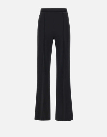 Pantaloni a palazzo in crêpe con bande in raso PA08251E2 110 ELISABETTA FRANCHI 