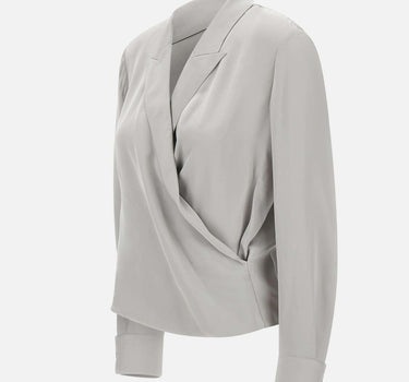 Blusa in seta "Pk label wrap" O1102503 B6M THEORY 
