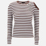 Maglia in misto cotone con cut-out CA6065MS52G C3975 LIU-JO 