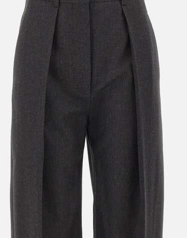 Pantaloni a gamba larga 1226WTR002857Q DKGREY VICTORIA BECKHAM 