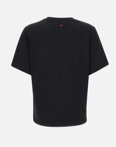 "Fashion Stole My Smile Slogan" 1322JTS004130A BLACK VICTORIA BECKHAM 