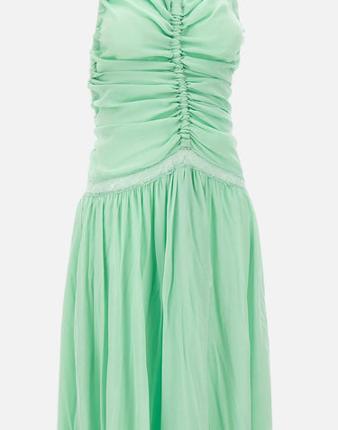 Abito lungo in georgette con arricciatura 2A746A N0477 BLUMARINE 