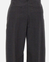 Pantaloni a gamba larga 1226WTR002857Q DKGREY VICTORIA BECKHAM 