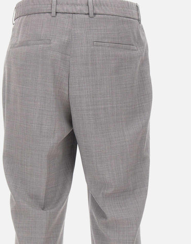 Pantaloni dal fit affusolato in lana vergine 50561986 072 BOSS 