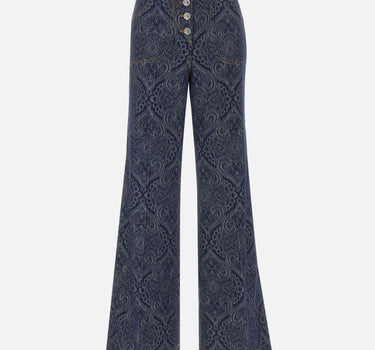 Jeans flare in denim jacquard WRNB0004 99TJEF9S9090 ETRO 