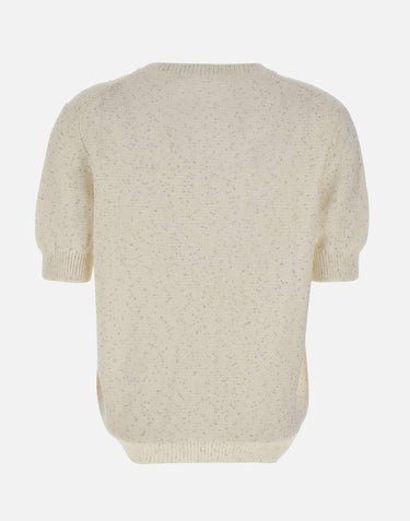 Maglia a maniche corte con paillettes 13231 32430004 GRAN SASSO 
