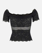 Top in pizzo 2C451A N0990 BLUMARINE 