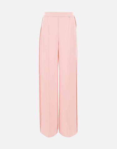 Pantaloni a gamba larga a vita alta P1358 PINK NISSA 