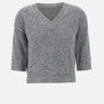Maglia a V con paillettes 373002 845 KANGRA 