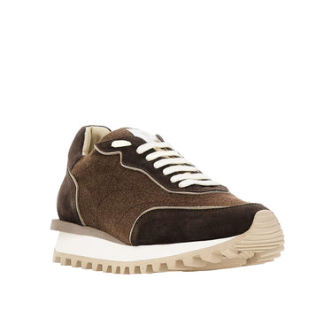 Sneakers in pelle scamosciata e tessuto N77SCNN02 SCA0N026052502 ELEVENTY 