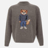 "Dressed fox intarsia woll jumper" PM00806KH0002 H170 MAISON KITSUNE' 