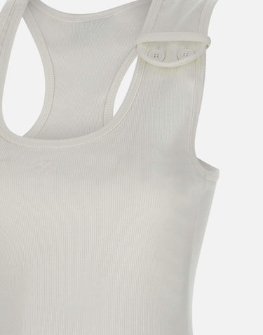 Top "Double Buckle" in cotone 125JDE118JS0194 0001 COURREGES 