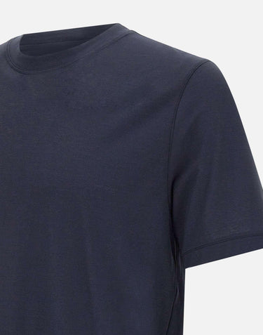 T-shirt in crepe di cotone DK87114 BLU DIKTAT 