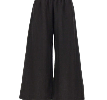 Pantaloni palazzo in lino W01340881 BLACK MAURIZIO MYKONOS 