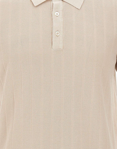 Polo in cotone a maxi coste DC115217 BEIGE DELLA CIANA CASHMERE 