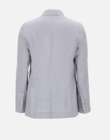 Blazer doppiopetto in misto lana e seta M85GIAJ03 TES0M046130 ELEVENTY 