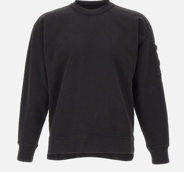"Brushed and Emerized Diagonal Fleece Boxy Crewneck" 19CMSS058A 006372G999 C.P. COMPANY 