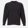 "Brushed and Emerized Diagonal Fleece Boxy Crewneck" 19CMSS058A 006372G999 C.P. COMPANY 