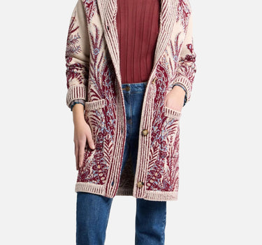 Maxi cardigan in lana e cotone jacquard WRKE0162 AQ165X0801 ETRO 