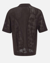Camicia in maglia di pizzo con coccodrillo AH0796 3LA LACOSTE 