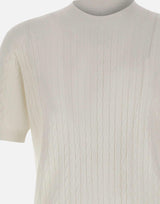 Maglia a maniche corte a trecce 30002106 001 KANGRA 