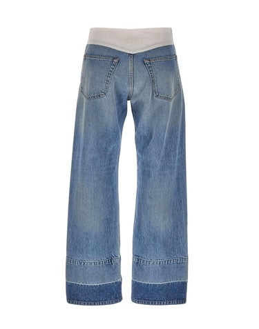 Jeans a gamba dritta con fondo a contrasto S52LA0282 M30058963 MM6 MAISON MARGIELA 