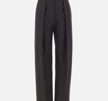 Pantaloni a gamba larga 1226WTR002857Q DKGREY VICTORIA BECKHAM 