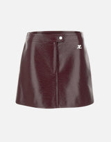 Mini gonna "Reedition Vinyl" PERCJU001VY0014 BURGUNDY COURREGES 