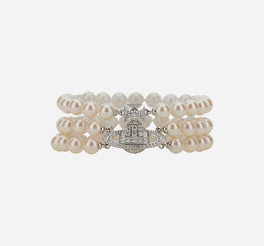 Bracciale "Platinum Creamrose pearl/whitel" 6103008J 02P132 VIVIENNE WESTWOOD 