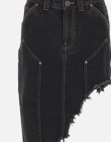 Gonna in denim VAQ10S002 BLACK VAQUERA 