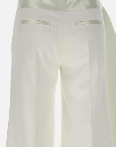 "Satin Waistband Trouser " 1125WTR006040A IVORY VICTORIA BECKHAM 