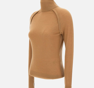 "Fine Merino Sweater" 1325KTP006541A CAMEL VICTORIA BECKHAM 