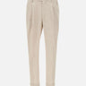 Pantaloni in misto lino e cotone DVR57CLI1002 0518 DEVORE 