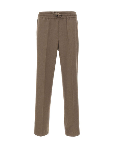 Pantaloni in flanella con elastico in vita LBP191 WV016LBR DROLE DE MONSIEUR 