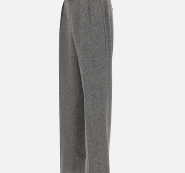 Pantaloni in lana con motivo spigato PNEVIL24610017 N1253 TAGLIATORE 