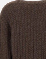 Maglia a trecce con scollo a V 116434 2037 ROTATE BIRGER CHRISTENSEN 