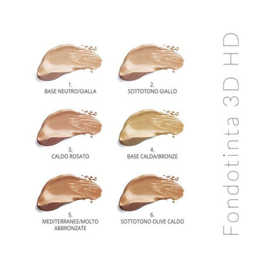 "Fondotinta Fluido 3D HD beige scuro n.06" 30ml QS03F 06 QSTUDIO MAKEUP-RP 