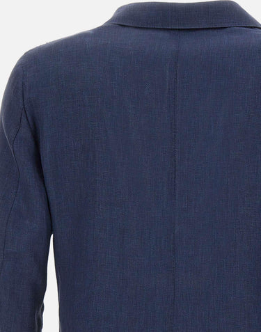 Blazer Jimmy in lino, lana e seta GJIMMY 35028003 BARBA 