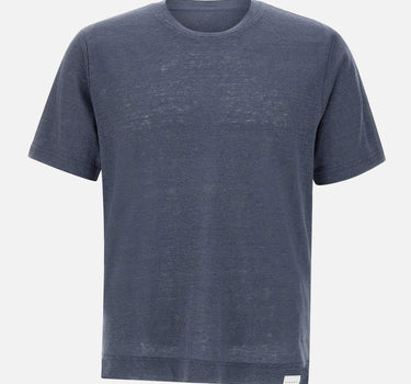 T-shirt in lino DK87123 BLU DIKTAT 