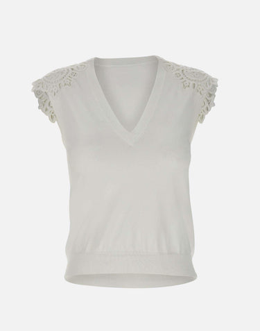 Top con ricamo RP1NT040 1041 KAOS 