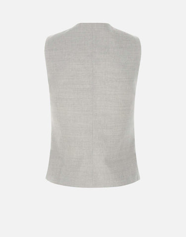 Gilet in lana e lino K85GILK03 TES0K02913 ELEVENTY 