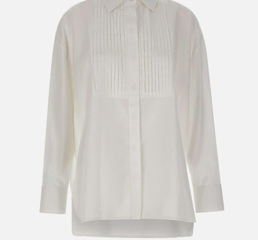 Camicia over in cotone con dettaglio plissé GWP02599 P00232310359 GOLDEN GOOSE 