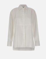 Camicia over in cotone con dettaglio plissé GWP02599 P00232310359 GOLDEN GOOSE 